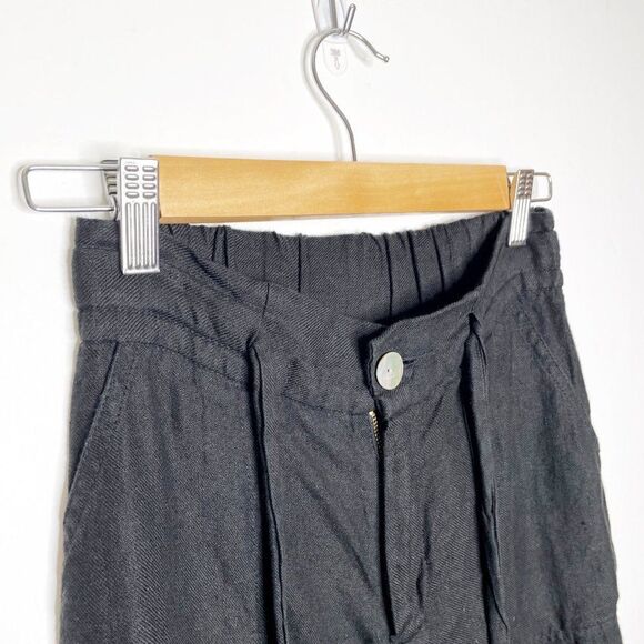 Fifteen Twenty High Waisted Drawstring Crop Wide Leg Pants Black Size XS - Picture 3 of 6